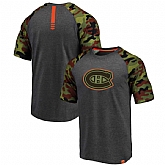 Montreal Canadiens Fanatics Branded Heathered GrayCamo Recon Camo Raglan T-Shirt,baseball caps,new era cap wholesale,wholesale hats